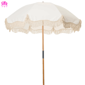 Ombrelle de plage avec pompoms, en bois véritable imprimé, personnalisé, <span class=keywords><strong>2022</strong></span>/180 CM, 200 - Product Image 1