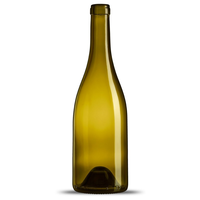 Dunkelgrüne leere Flasche 750ml Long Neck Großhandel farbige Milchglas Weinflasche mit Kork