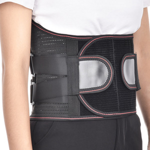 Ceinture de soutien lombaire respirante en acier avec chauffage magnétique pour fixation lombaire, gris et noir, tailles S, M, L, XL - Product Image 4