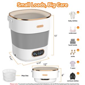 16-liter <strong>Mini</strong> <strong>Portable</strong> Folding <strong>Washing</strong> <strong>Machine</strong> Spin-Dryer Large Capacity Small Compact Laundry <strong>Machine</strong> - Product Image 2