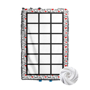Sublimación en blanco a cuadros patrón suave sofá franela manta Transferencia de Calor sala de estar dormitorio aire acondicionado cubierta Manta - Product Image 3