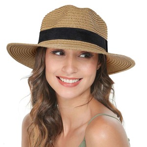 <span class=keywords><strong>Sombrero</strong></span> de paja de Panamá transfronterizo, sombrilla, moda de verano para mujer, portátil, transpirable, británico, protector solar de playa para hombre - Product Image 6