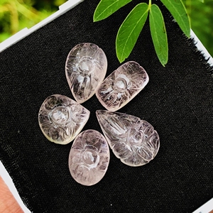 Lote de 5 piezas AAA 63 Ct Natural impecable Rosa morganita corte tallado piedra preciosa suelta para la fabricación de joyas - Product Image 2