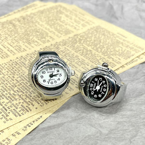 Reloj de Anillo de Moda, Reloj de Cuarzo de Venta Caliente, Reloj de Dedo Vintage para Mujer y Hombre con Correa <span class=keywords><strong>El</strong></span>ástica - Product Image 3