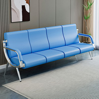 Chaises de salon et de salle d'attente d'aéroport en cuir en forme de L modernes et abordables, canapé-banc de réception de luxe pour hôpital