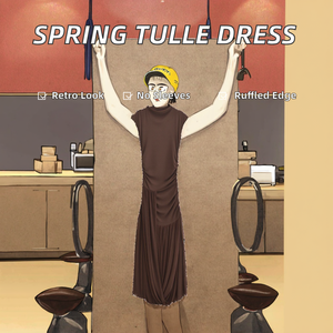 TAOP&ZA Nouvelle Collection Printemps-Été 2025 – Robe Midi Femme Vintage en Tulle Respirant Coupe Ballon Taille Naturelle 5039303 - Product Image 2