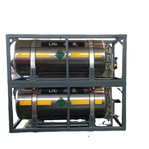 500l Roestvrijstalen Horizontale Cryogene Tank Lo2 Lng Horizontale Cilindercontainer