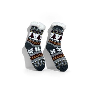 Chaussettes <span class=keywords><strong>de</strong></span> salon épaisses et moelleuses <span class=keywords><strong>à</strong></span> motifs géométriques vintage très appréciées pour femmes - Product Image 1