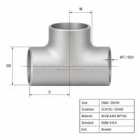 Raccord en T égal sans soudure en acier au carbone ASTM A420 WPL6 pour GNL basse température, cryogénique, SCH40, faible MOQ, livraison rapide, vente en gros