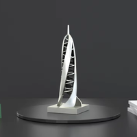 Modèle de bâtiment en métal personnalisé de Taiwan pour la décoration de bureau ornements de coulée de Style Feng Shui