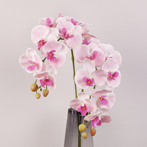 Orquídeas Phalaenopsis Artificiales, 9 Cabezas, 98 cm de Largo, Textura Realista, PVC, Plástico Suave, para Sala de Estar y Mesa de Comedor - Product Image 1