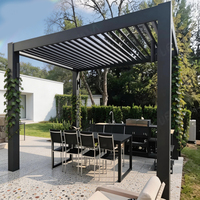 Pavillon extérieur en aluminium pour cérémonie de mariage, fête, événement, avec parois latérales amovibles, rideaux, draperies, décorations florales, toile de fond et sièges