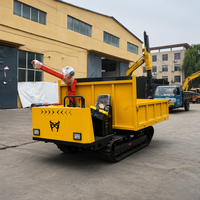 Dumper sur chenilles avec grue à démarrage électrique pour la réparation des routes en montagne – Approvisionnement direct usine