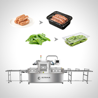 Machine d'emballage sous atmosphère modifiée (MAP) pour champignons, scelleuse de barquettes, machine d'emballage sous gaz pour légumes