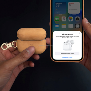 เคสหนังวัวแท้เคลือบแว็กซ์น้ำมันพร้อมหัวเข็มขัดป้องกันการสูญหายสำหรับ airpods Pro <span class=keywords><strong>2</strong></span>สไตล์ <span class=keywords><strong>Indiana</strong></span>-<span class=keywords><strong>JONES</strong></span> - Product Image 5