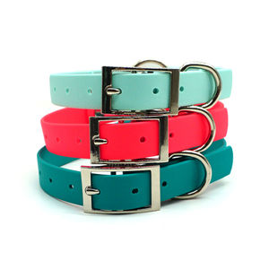 Muker Luxury PVC Dog Collar Customizable Eco-Friendly Waterproof O-<b>Ring</b> Rivet Buckle Closure 22 Solid Embossed PVC Pet Collars - Product Image 4