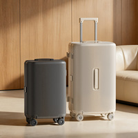 Nouvelle valise de luxe à roulettes, compartimentée 3:7, coffre profond, élégante, en PC, 28 pouces, grande capacité, pour voyages d'affaires, avec serrure TSA