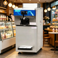 Máquina de helado suave vertical con diseño de escape superior Z20V, máquina comercial de helados que ahorra espacio para cafeterías y panaderías