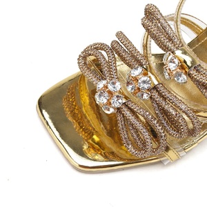 Sandalias de Cristal 2025 con Lazo Brillante y Pedrería, Zapatos de Fiesta, Tacones Altos de Moda para Mujer - Product Image 2