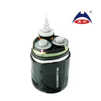 Cable de Alimentación 26/35kV ZR-YJLV22 de 3 Núcleos, 185mm 240mm 300m 400m 500m, Retardante de Fuego, XLPE/Aluminio/PVC/STA, para Ferrocarriles y Centrales Eléctricas