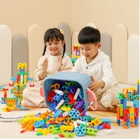 Blocs de construction en gros pour les maternelles - Happy Blocks, jouets éducatifs multifonctionnels en plastique pour bébés