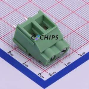 XY636-7.62-2P Screw Terminal Block Through hole Component (THT),P=7.62mm Connector 1x2P 7.62mm Green Through Hole - Product Image 1