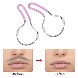 A0521 Épilateur facial et tondeuse à sourcils portable pour femme, outil de beauté à ressort pour les poils du visage et des lèvres - Product Image 3