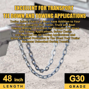 Muestra Gratuita de Cadena de Acero Galvanizado G30 de 3/8'' para Remolques de Camiones, con Gancho en S, Estándar ASTM 01 Grado 30 43, Seguridad para Remolques - Product Image 2