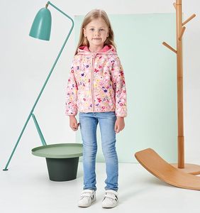 Veste polaire épaisse et chaude coupe-vent pour bébé fille, 100 % polyester, à capuche, coupe classique, directement de l'usine - Product Image 3
