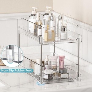 Organiseurs et rangements sous l'évier à <span class=keywords><strong>2</strong></span> niveaux, organisateurs de placards de salle de bain empilables multi-usages, organisation de cuisine avec séparateurs - Product Image 3