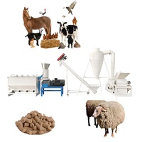 Machine à granulés d'aliments pour animaux électriques à haute productivité, capacité de 100 kg/h, ligne de production automatique d'aliments pour animaux d'élevage, neuve