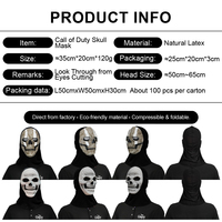 Masque militaire tactique pour Halloween, masque de cosplay pour adultes, costume d'airsoft, masque de personnage de jeu d'horreur