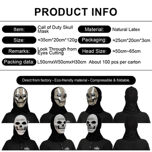 Máscara de Látex Call of Duty, Diseño de Calavera, Disfraz de Diablo, para Halloween, Cosplay, Fiestas, Accesorios de Terror, Personalizable - Product Image 5