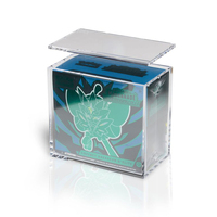 Maßgefertigte Transparente Acryl-Vitrine für TCG Trainer-Boxen, OEM Acryl-Kartenaufbewahrungsbox mit Deckel Staubdichte Stapelbare Vitrine