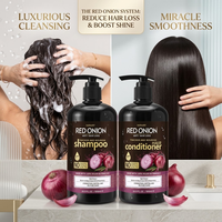Shampooing Capillaire Bio Vegan à l'Oignon Rouge OEM, Biotine, Kératine, Anti-Pelliculaire, Anti-Frisottis, Nourrissant, Lissant, Hydratant, Anti-Chute