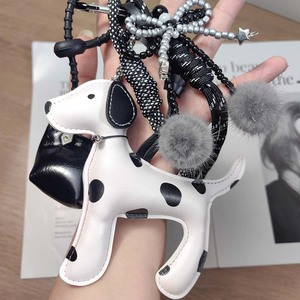 Mignon PU Peau Tacheté Chien Sac Pendentif Gris Peluche Boule Porte-clés <span class=keywords><strong>Mini</strong></span> Sac Pendentif - Product Image 4