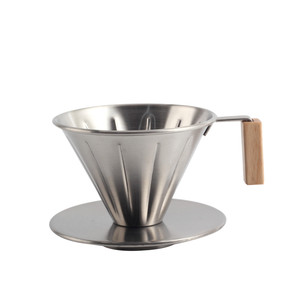 เครื่องชงกาแฟแบบคลาสสิก ดีไซน์เรียบง่าย พร้อมฐานวางแก้วกันลื่น ทำจากสแตนเลสสตีล ใช้สำหรับชงกาแฟแบบ Pour Over - Product Image 1