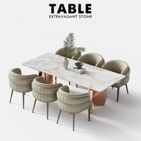 Chaise de salle à manger moderne Ensemble de salle à manger de luxe pour la maison et le restaurant Mobilier de chambre Chaises de salle à manger modernes en cuir nordique pour la salle à manger