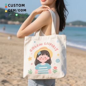 Bolsa de Mano Grande de Lona de Algodón con Diseño Único de Animales, Ballet y Flores, Personalizada, para la Playa - Product Image 1