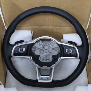 พวงมาลัยสไตล์สปอร์ตแบบกำหนดเองระดับไฮเอนด์สำหรับรถยนต์ Volkswagen <span class=keywords><strong>VW</strong></span> Golf 6 7 6R MK6 MK7 MK7.5 GTI <span class=keywords><strong>Jetta</strong></span> Passat CC - Product Image 1