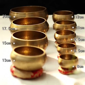Népal fait à la main bouddha Yoga son Xizang pur cuivre bouddha Mini chanson <span class=keywords><strong>tibétain</strong></span> bol ensemble bols chantants cristal - Product Image 6