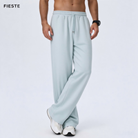 Pantalon de survêtement décontracté pour homme, coupe large, automne-hiver, chaud et isolant, ample, avec poches, pour le fitness