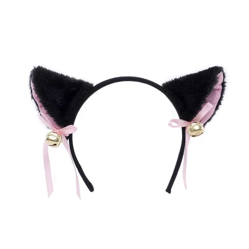 Wholesale Lolita headdress cute girl photo props plush fox ears headband Anime cosplay sexy bell cat ear headband