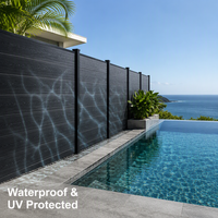 Panneaux de clôture pour l'intimité, clôture en composite WPC pour extérieur, anti-UV, résistants aux intempéries, panneaux muraux pour cour, piscine, jardin