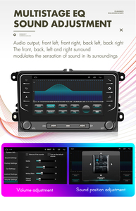 Autoradio VW avec écran tactile de <span class=keywords><strong>7</strong></span> pouces, CarPlay sans fil, Android Auto, <span class=keywords><strong>navigation</strong></span> GPS, lecteur de <span class=keywords><strong>carte</strong></span> <span class=keywords><strong>SD</strong></span> et garantie d'un an - Product Image 3