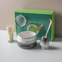 Ensemble exclusif transfrontalier de théière japonaise en céramique pour cérémonie du thé, bol à matcha, fouet à thé sur pied, 100 ensembles en gros