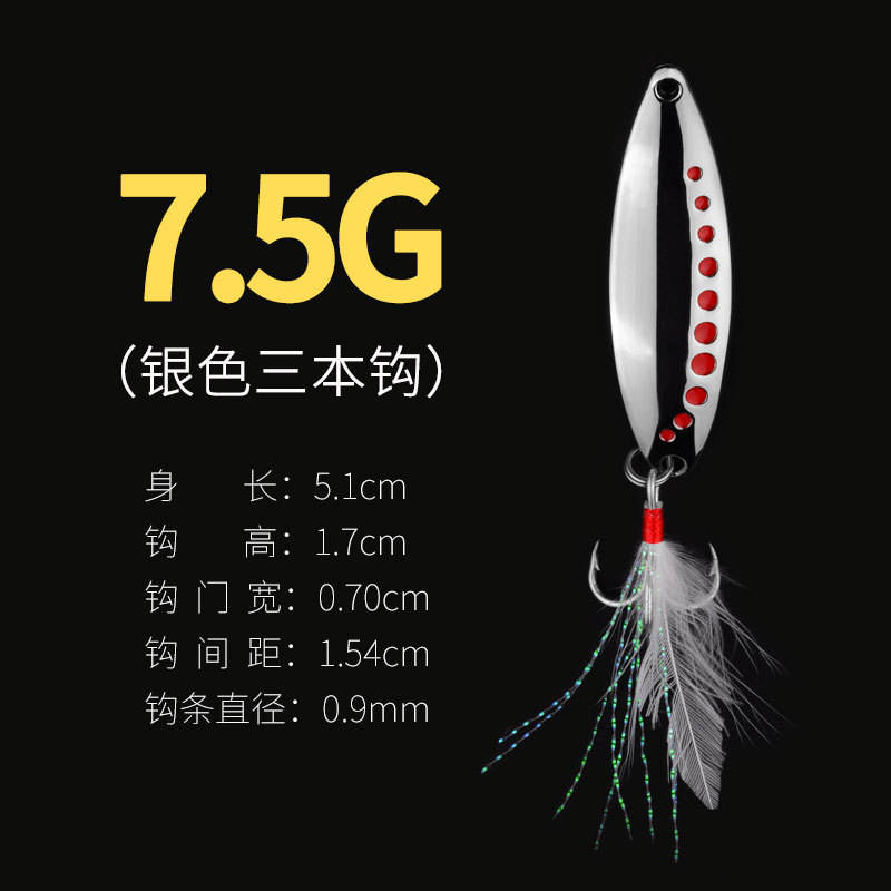 HY002 ปลิง สีเงิน 7.5g