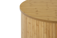 NOUVEAU Table basse centrale Ridge en bambou massif avec plancher rond design