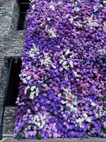 Support floral artificiel supérieur rose et violet en soie pour décoration de scène de mariage, fête d'anniversaire, toile de fond murale