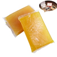 Prix usine gelée colle translucide jaune thermofusible bloc de colle pour meubles bord coffrets cadeaux produits en papier plastiques étanchéité